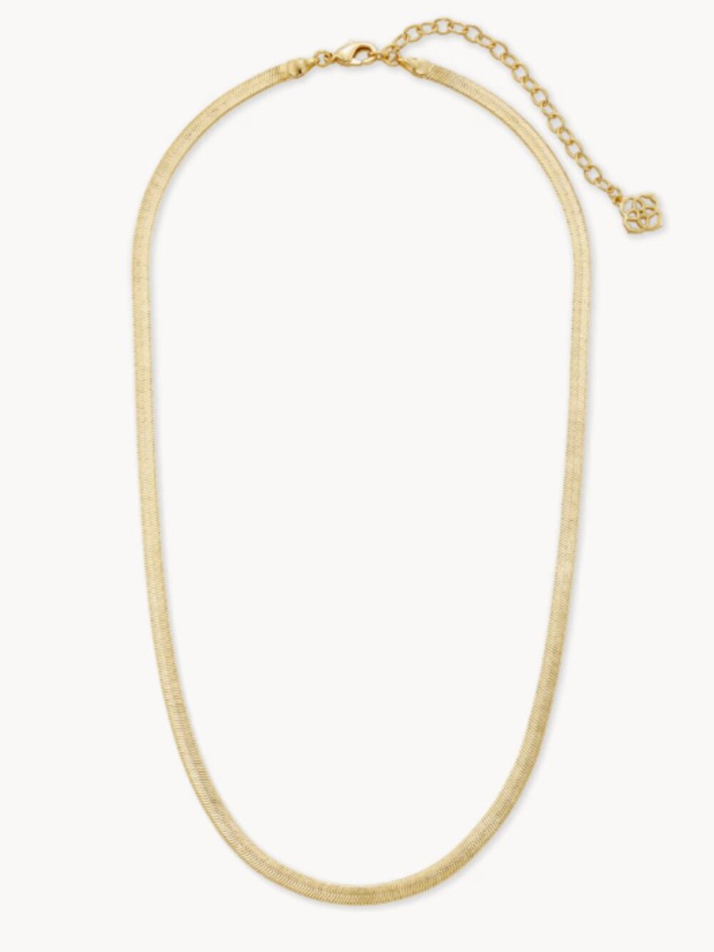Kendra Scott Kassie Gold Plated Herringbone Chain Necklace - EUC $55 MSRP